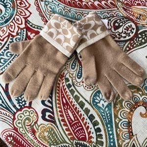 Coach knit gloves
